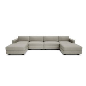 Modular Sofa GRACIA - U-shaped 180 x 360 x 180 cm - Beige Grey