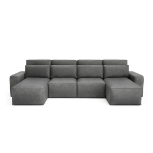 Corner Sofa Bed JORDAAN - U shape - Grey