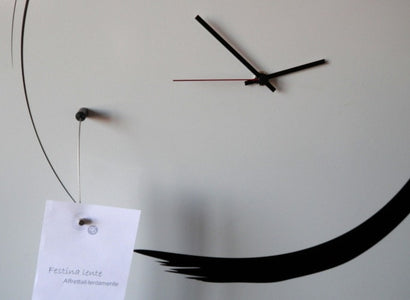 S-ENSO Wall Clock, White, 50 CM & 80 CM, dESIGNoBJECT- D40Studio
