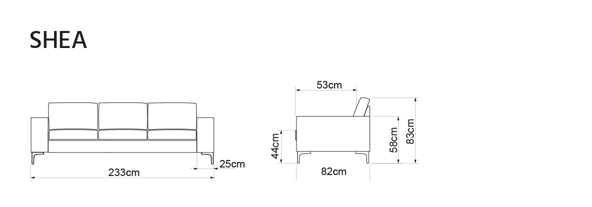SHEA 3-Sitzer-Sofa