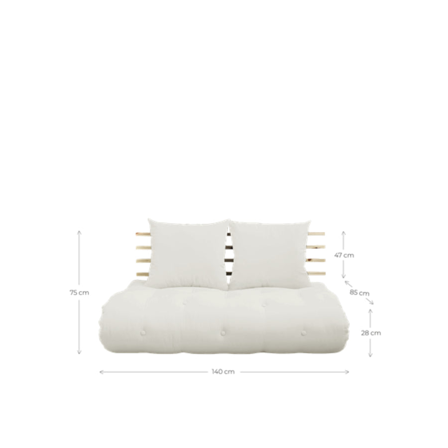 SHIN Sano Futon-Schlafsofa 140 cm