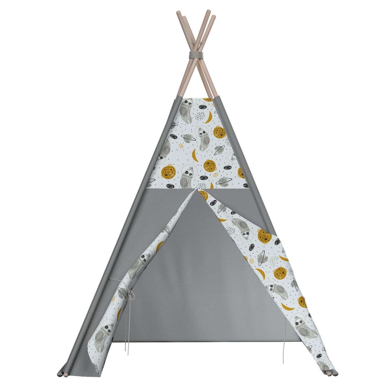 Tepee 110x110x155cm Magic Collection - White-Gray