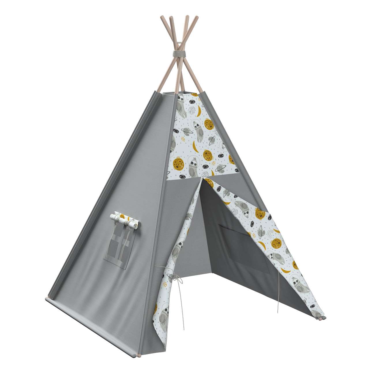 Tepee 110x110x155cm Magic Collection - White-Gray
