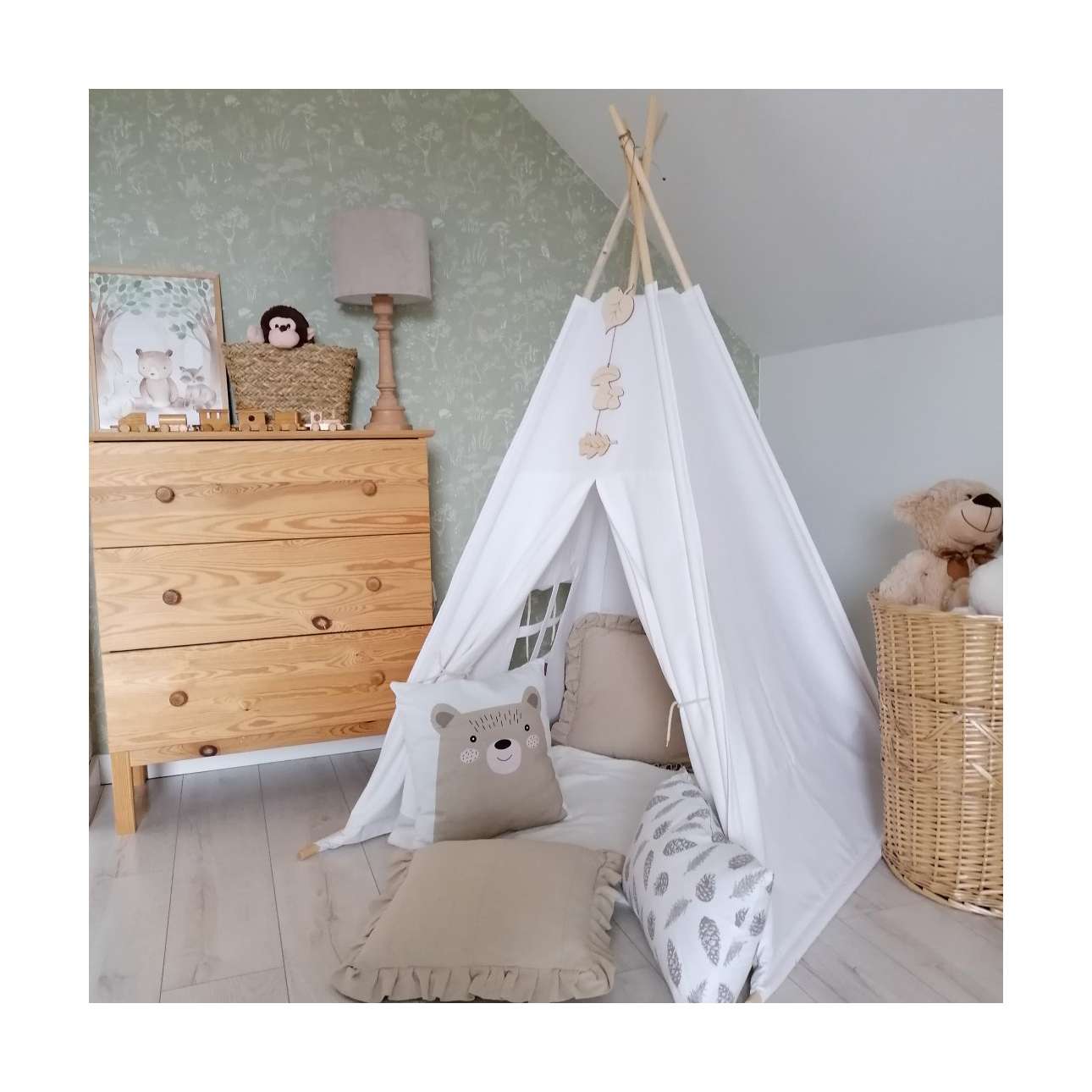 Tipi - 110x110x155cm (Glück) - mintgrün