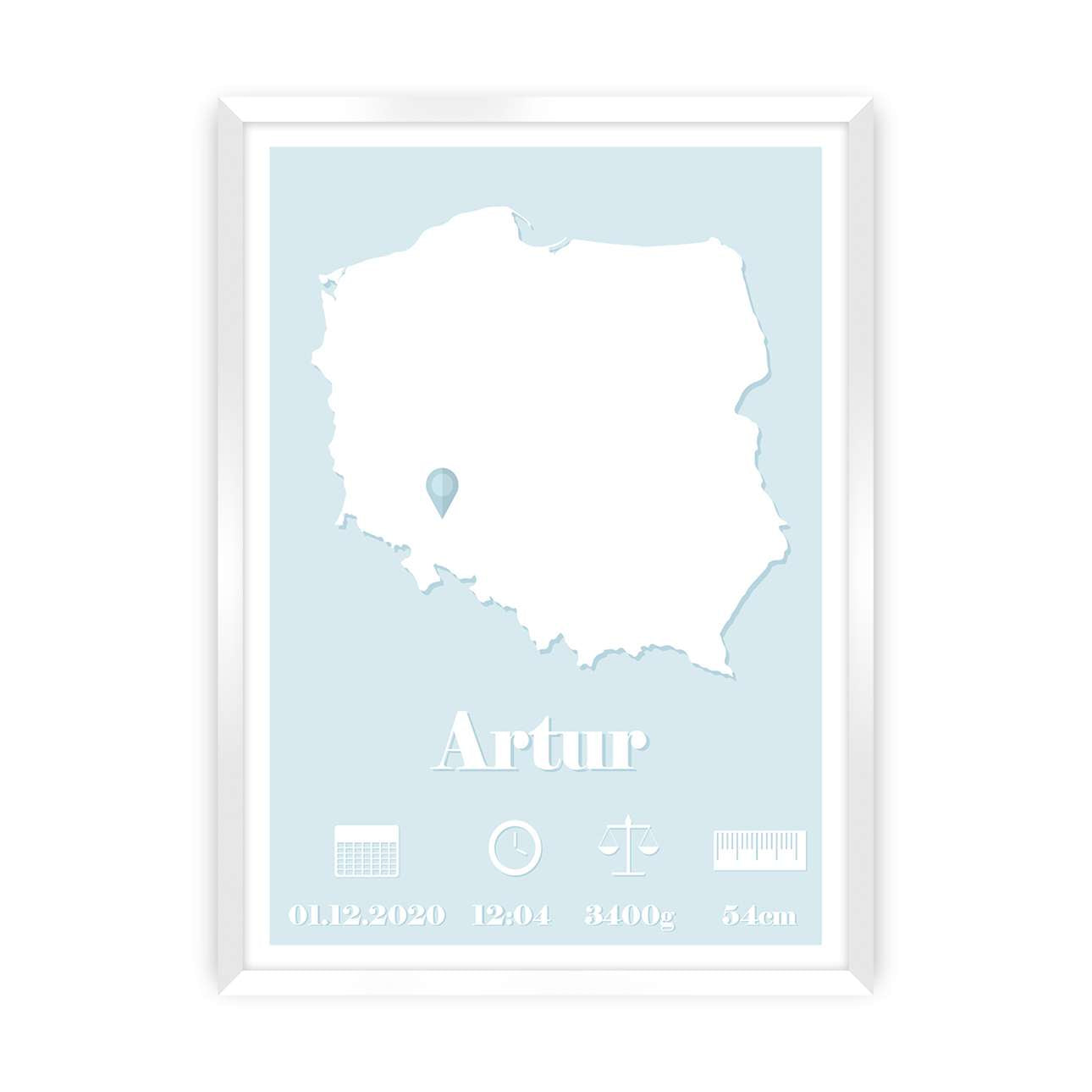 Das Map Blue Newborn Metrics Picture