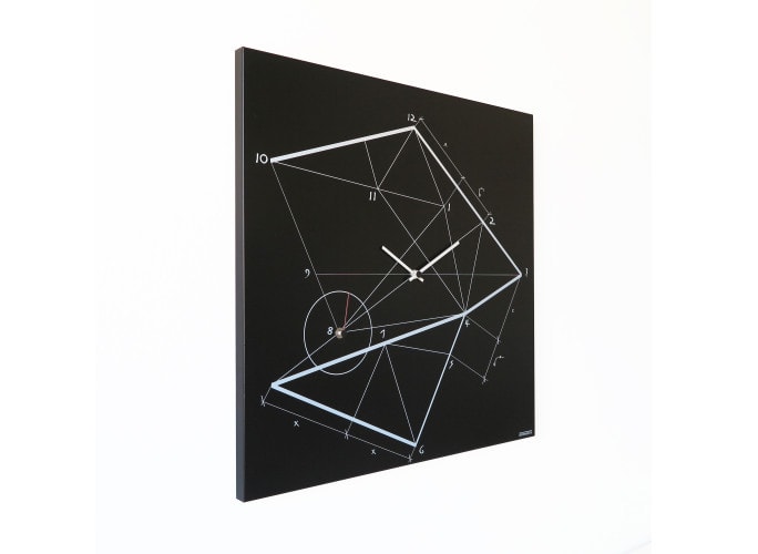 TIME LINE Wall Clock, Black 50 CM, dESIGNoBJECT- D40Studio