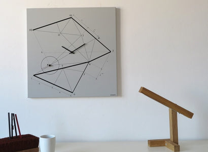 TIME LINE Wall Clock, White 50 CM, dESIGNoBJECT- D40Studio