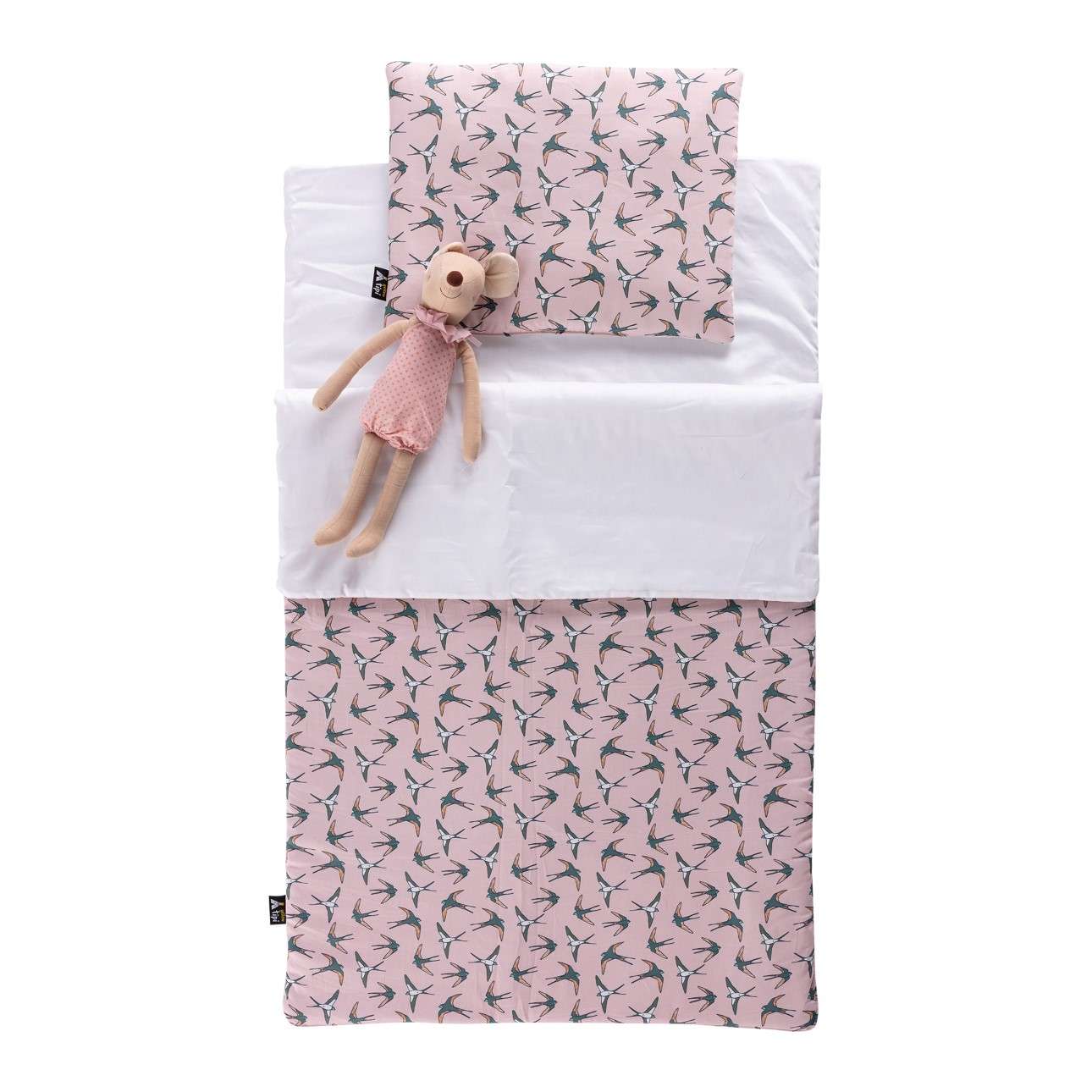 Kleinkinderschlafsack Pink &amp; Swallows - 65 x 100 - pink