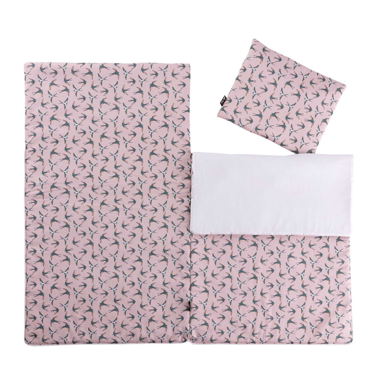 Toddler sleeping bag Pink & Swallows - 65 x 100 - pink