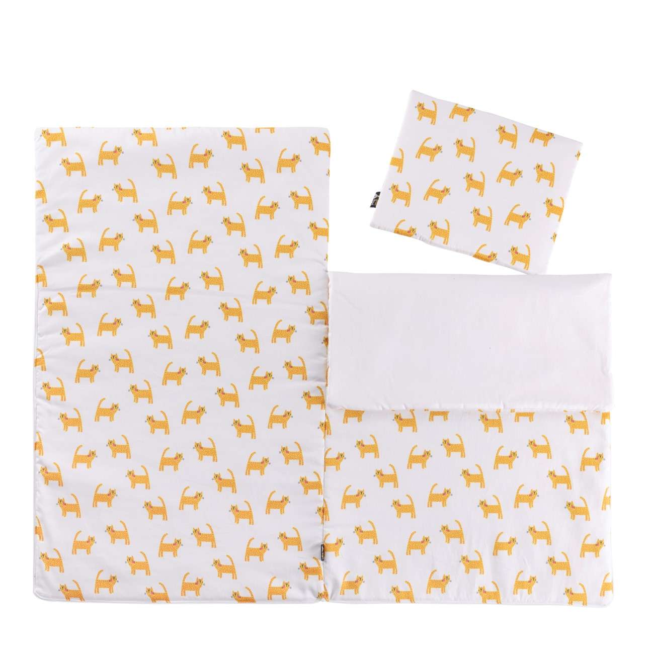 Toddler sleeping bag Yellow Cats - 65 x 100 - yellow