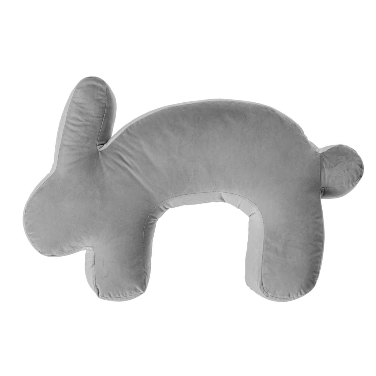 Velvet Bunny graues Stillkissen