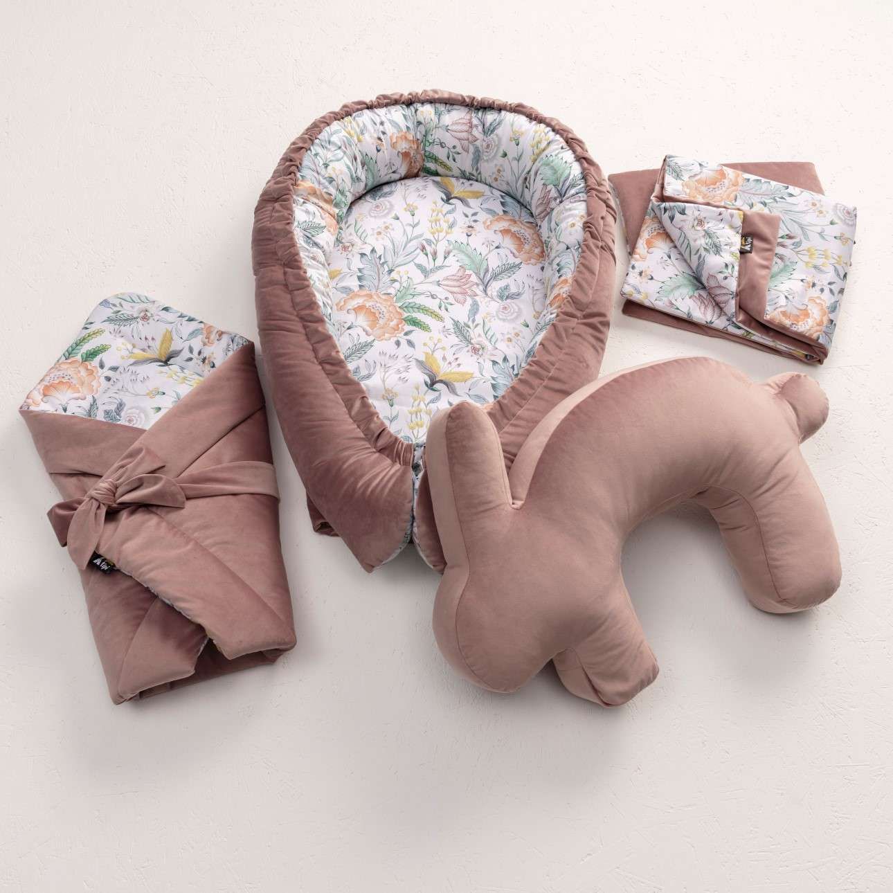 VELVET BUNNY Nursing Pillow Rose