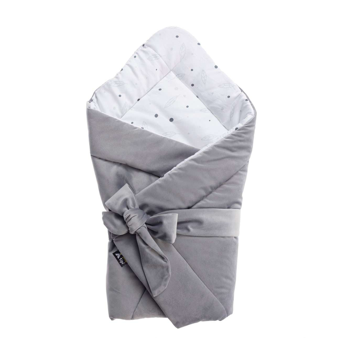 Velvet Nest Premium graue Wickeldecke - 75x75 - grau