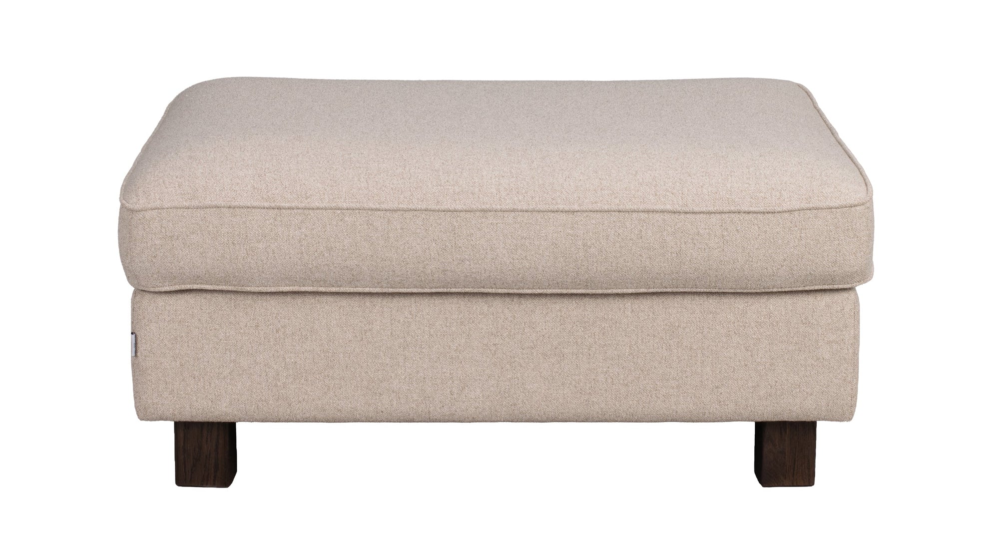 Aberdeen Footstool – Beige / Brown Oak
