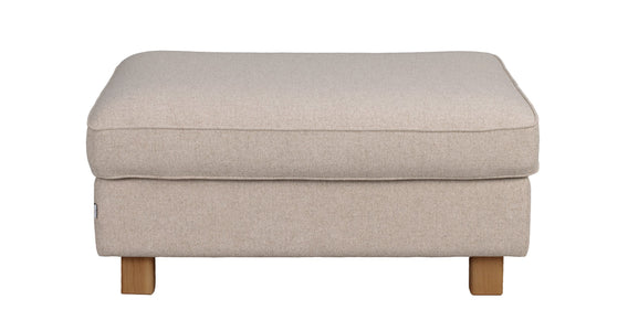 Aberdeen Footstool – Beige / Oak