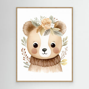 Poster Nursery Watercolour Bear 6 by Bilge Paksoylu