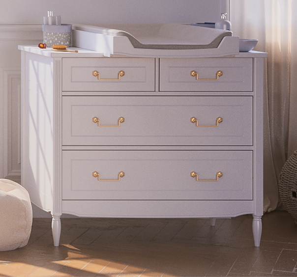 LAFAYETTE Chest of Drawers - Neige