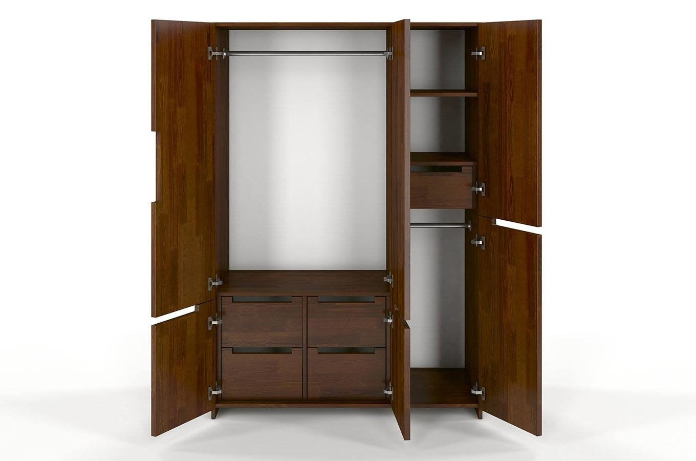 BERGMAN Pine 3 Door Wardrobe with 5 Drawers