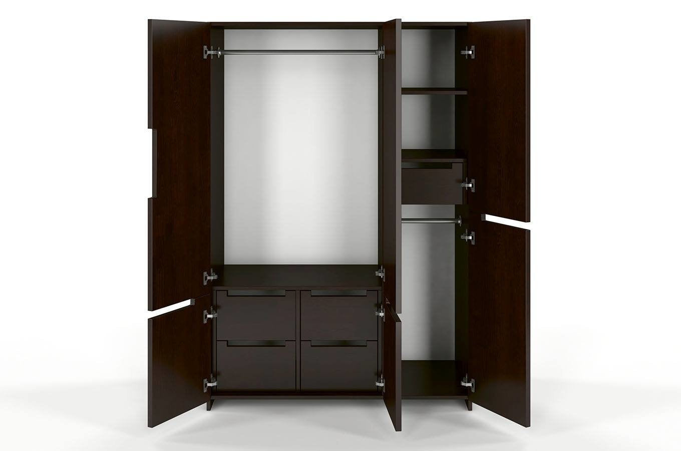 BERGMAN Pine 3 Door Wardrobe with 5 Drawers
