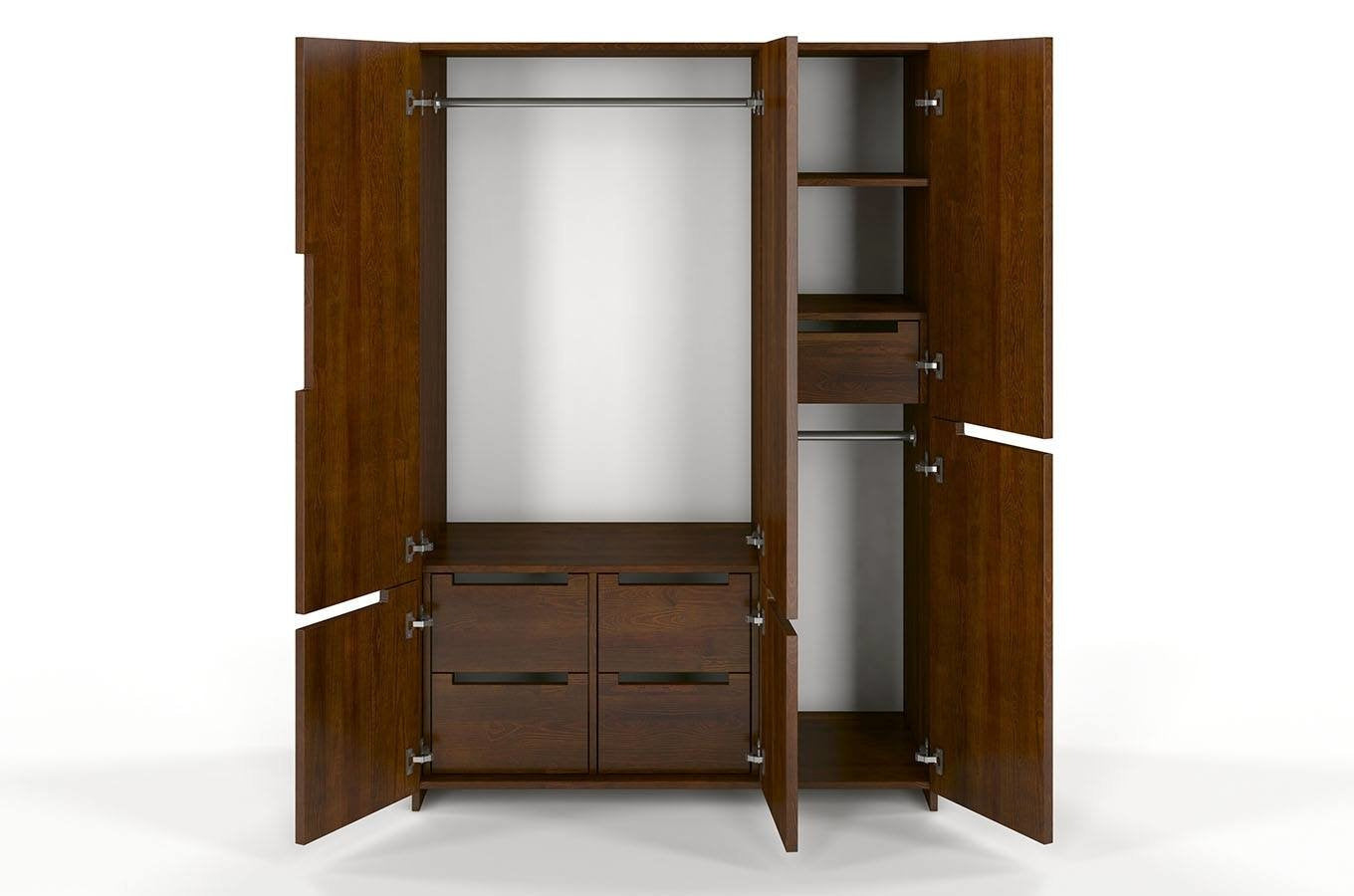 BERGMAN Pine 3 Door Wardrobe with 5 Drawers