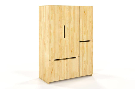 BERGMAN Pine 3 Door Wardrobe with 5 Drawers