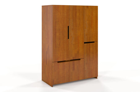 BERGMAN Pine 3 Door Wardrobe with 5 Drawers