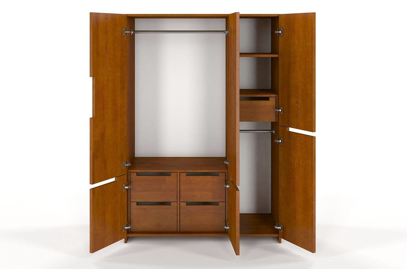 BERGMAN Pine 3 Door Wardrobe with 5 Drawers