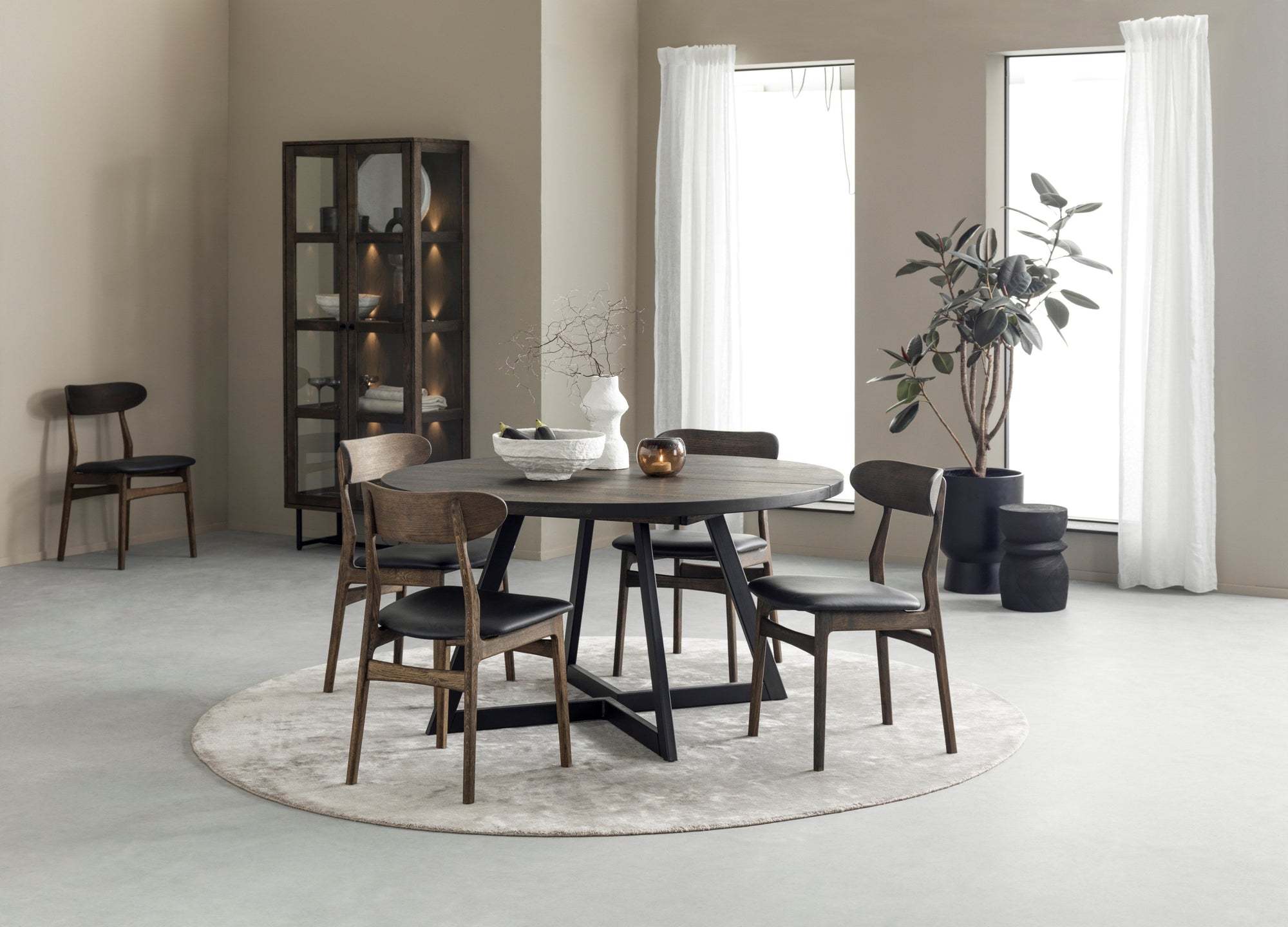 CASØ EMBLA Dining Table with Metal Frame Ø120CM