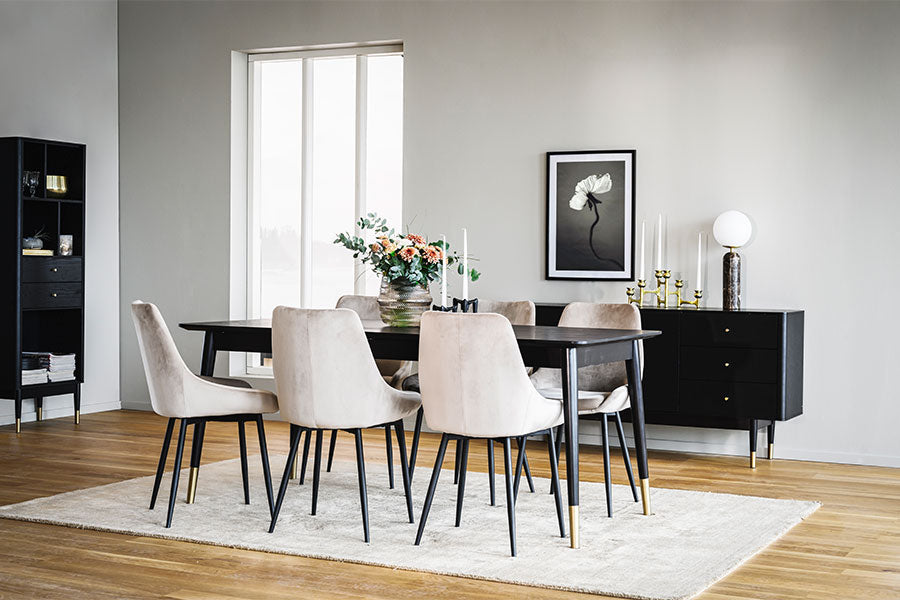 SIERRA Samt-Set mit 2 Stühlen