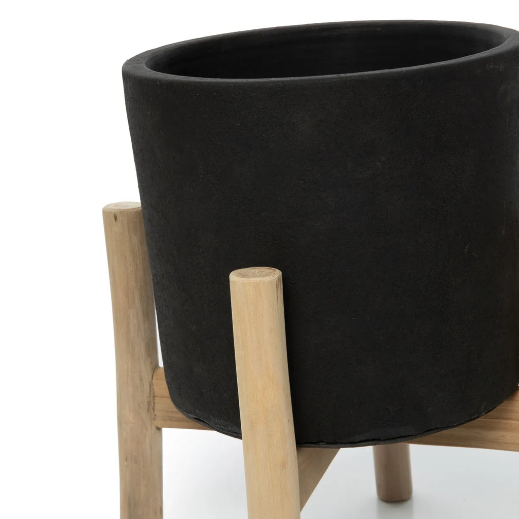CHARCOAL Pflanzenhalter - Schwarz