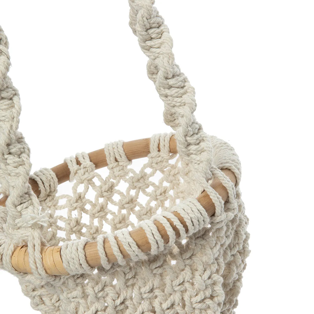 TWISTED Macrame Plant Holder - White