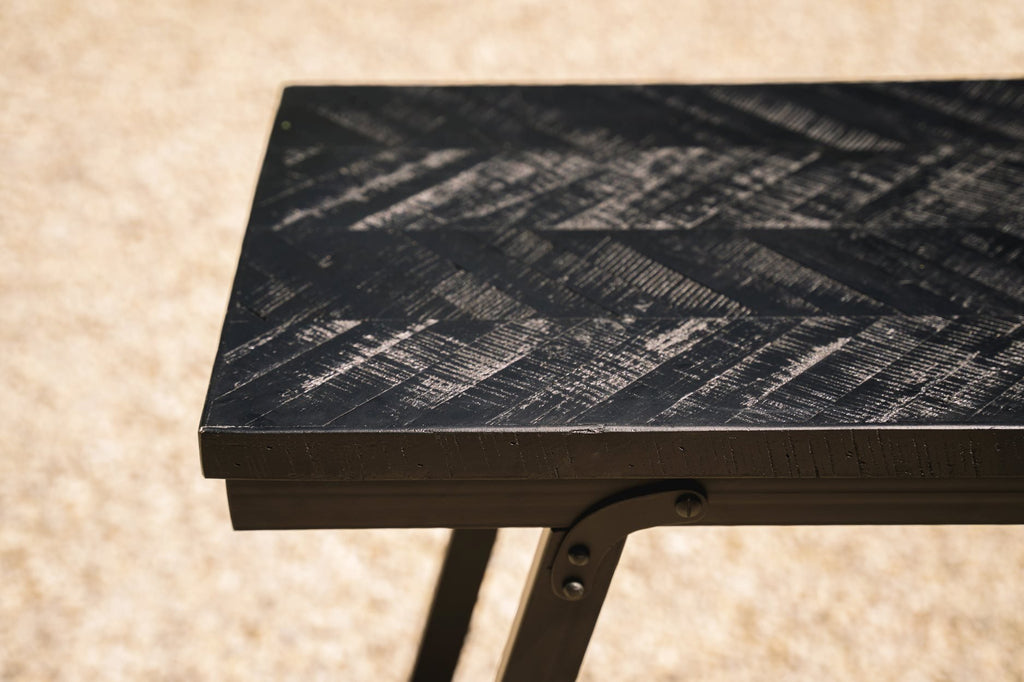 HERRINGBONE Bartisch - Schwarz 140 CM