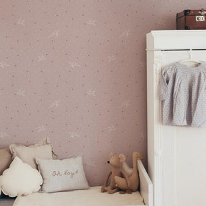 Swallows on pink Wallpaper
