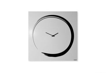 S-ENSO Wall Clock, White, 50 CM & 80 CM, dESIGNoBJECT- D40Studio