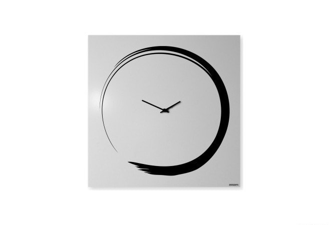 S-ENSO Wall Clock, White, 50 CM & 80 CM, dESIGNoBJECT- D40Studio