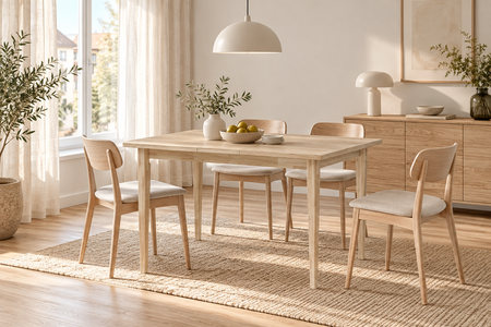 MOMENT Dining Table 120/165/210CM in a dining room