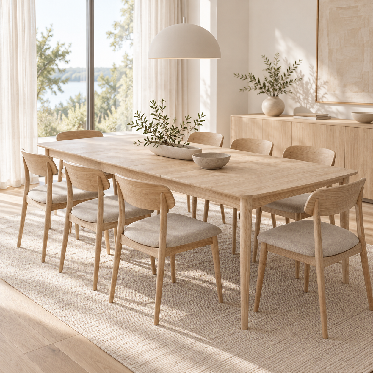 NORDLIGHT Dining Table 200/290CM in a dining room