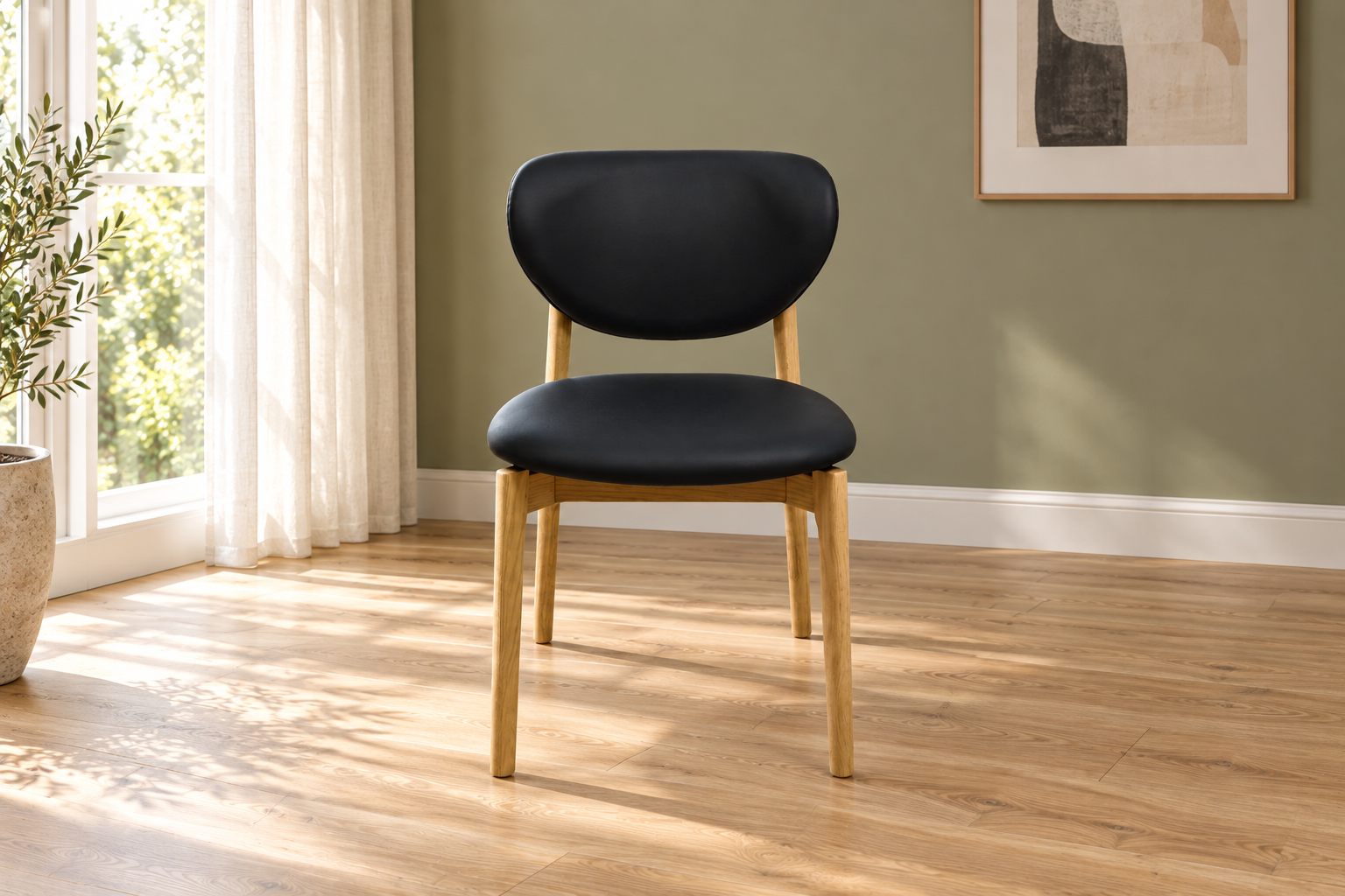 SVEND Dining Chair Set of 2 in a dining room
