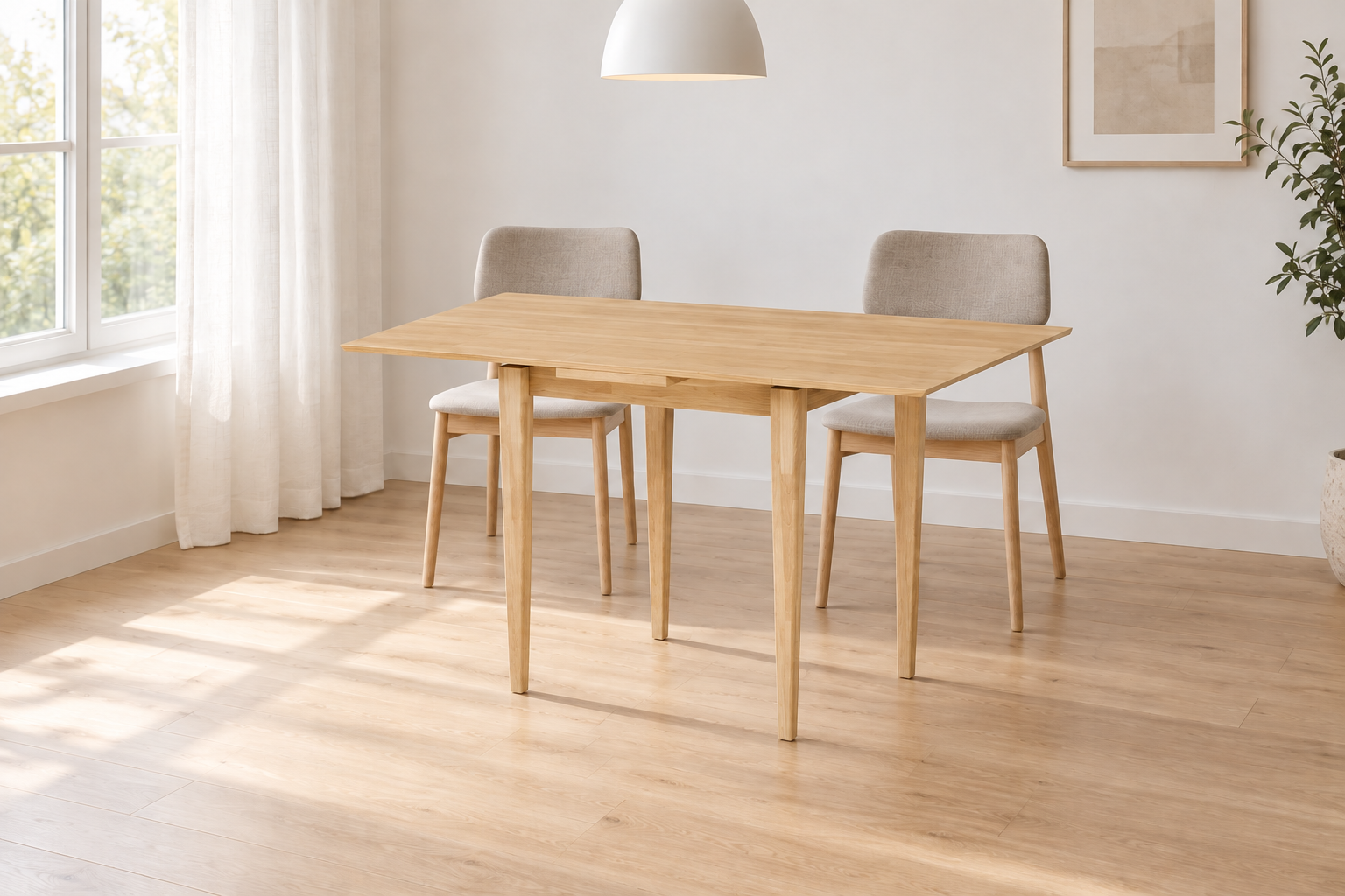 MOMENT Dining Table 75/125CM in a dining room