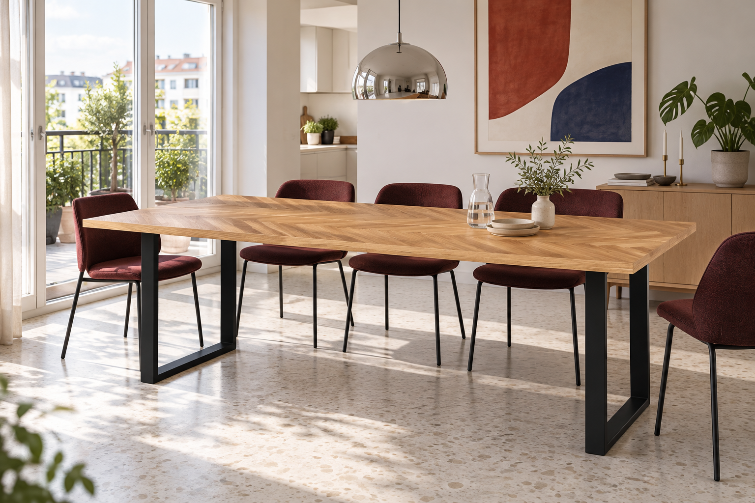 CASØ 230 Dining Table with U-Legs 200CM in a dining room