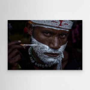 Painting for the sing-sing festival in Mt. Hagen-Papua New Guinea by Joxe Inazio Kuesta Garmendia