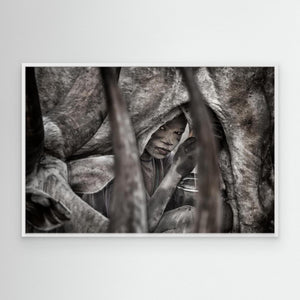 Mundari Child Milking a Cow-II - South Sudan by Joxe Inazio Kuesta Garmendia