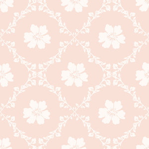 Pink old english pattern Wallpaper