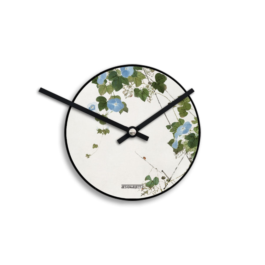 BLUE FLOWER Wall Clock 44 CM