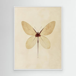 Beige Butterfly Wall Art by Bilge Paksoylu