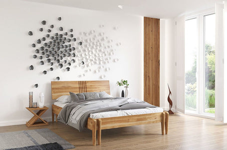 POZNAN Oak Bed Natural Lacquered