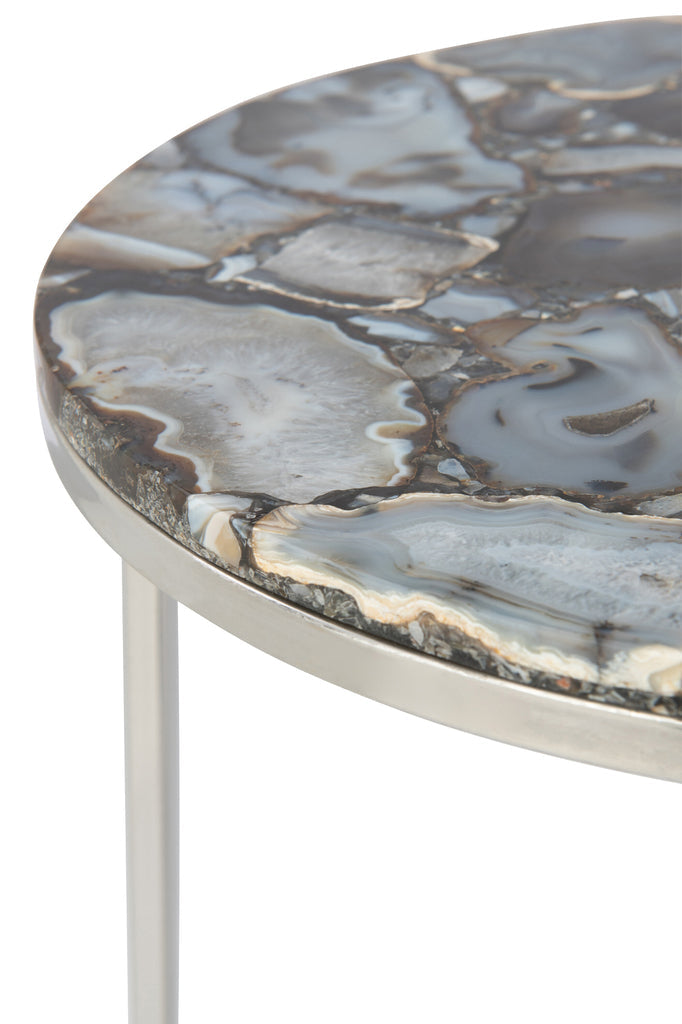 Set Of Two Side Tables in Agate Stone