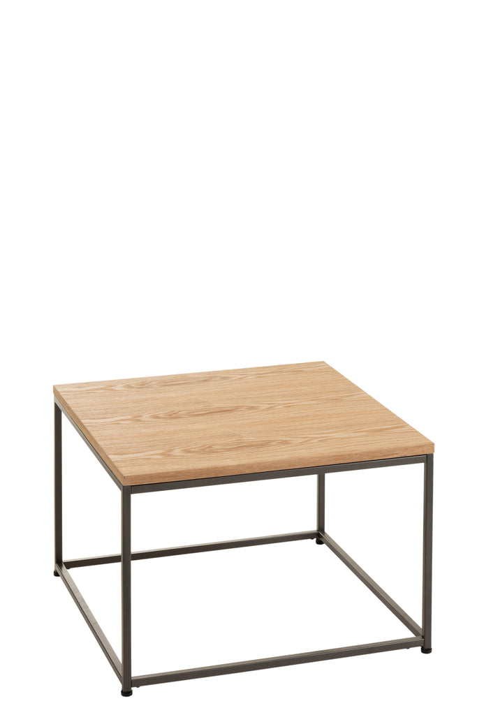 Sidetable Square Wood/Metal Natural Large 60CM