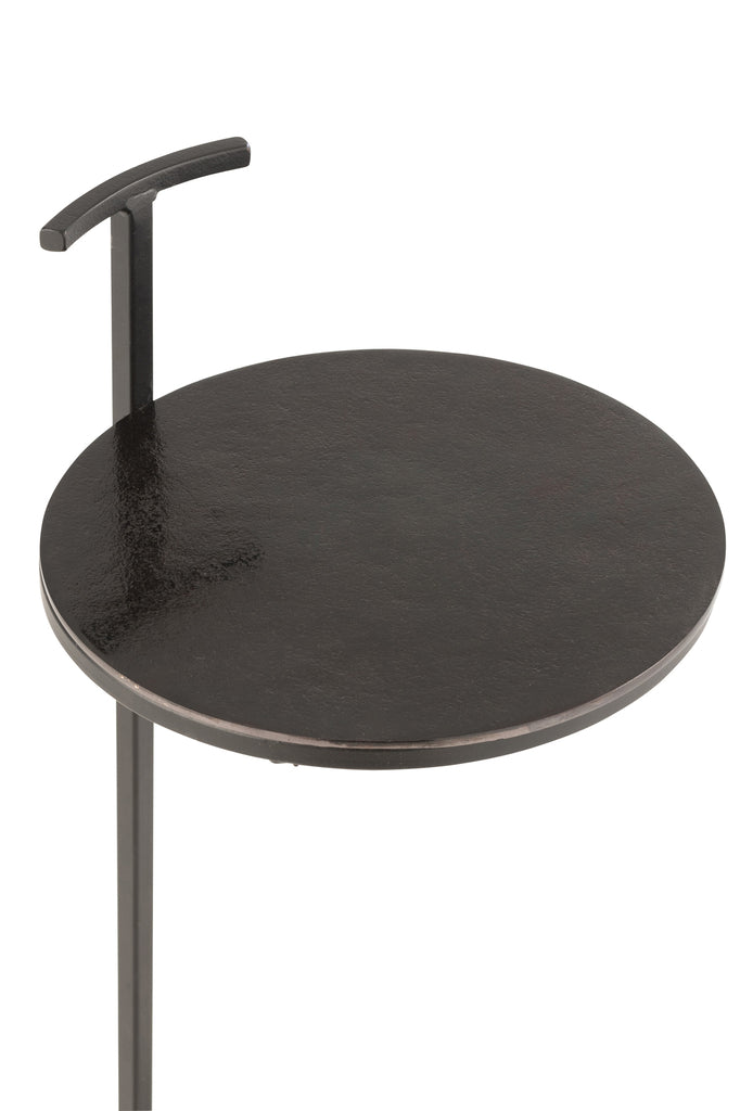 Side Table Toni Aluminium/Iron Black