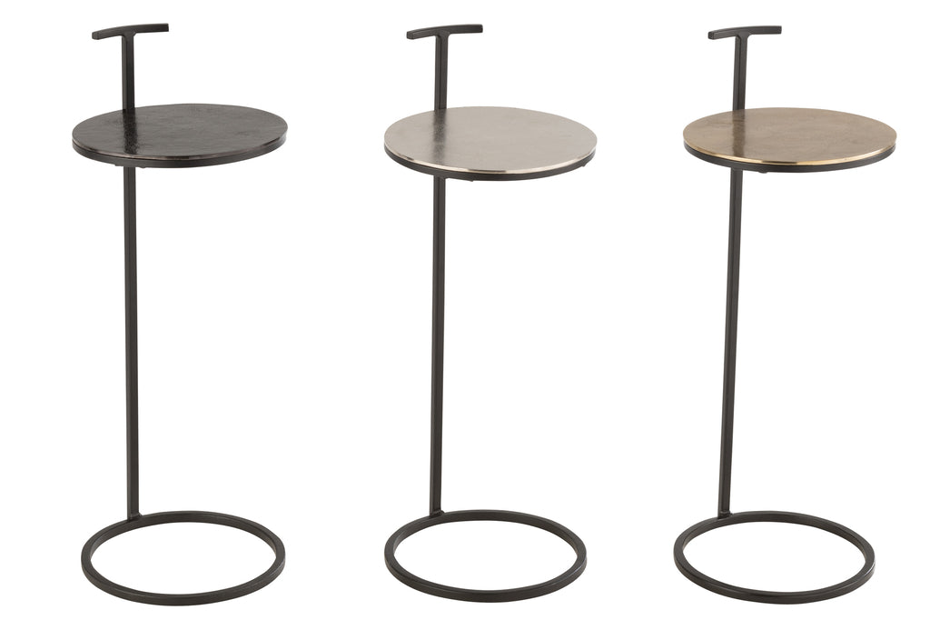 Side Table Toni Aluminium/Iron Black